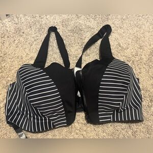 Black and White Striped VS bra